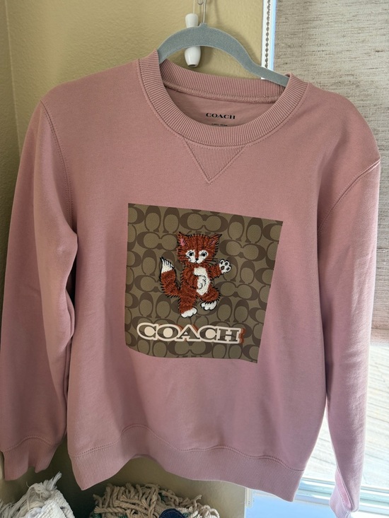 Coach Sweaters - Coach Dusty Pink Crewneck Sweatshirt
